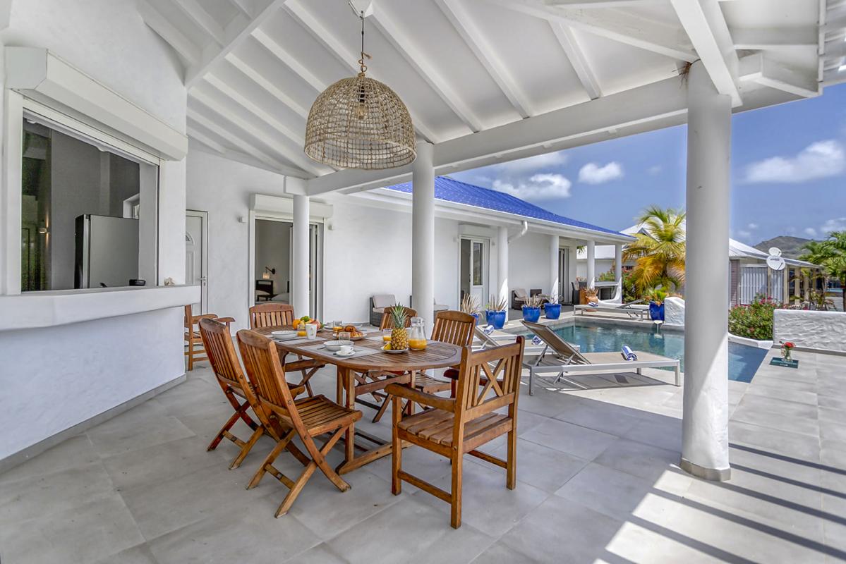 Location Villa Baie Orientale Saint Martin_ Table extérieur - 9
